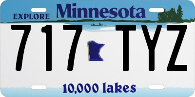 MN license plate 717TYZ