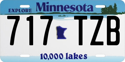 MN license plate 717TZB