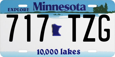 MN license plate 717TZG