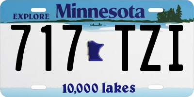MN license plate 717TZI