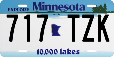 MN license plate 717TZK