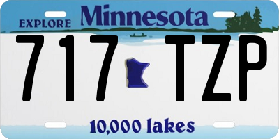 MN license plate 717TZP