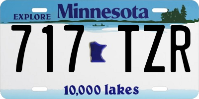MN license plate 717TZR