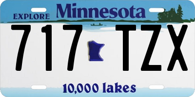 MN license plate 717TZX