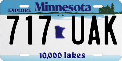 MN license plate 717UAK
