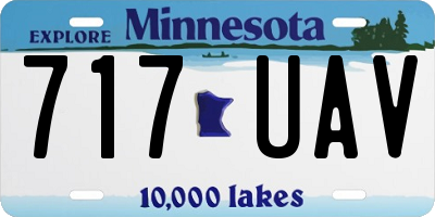 MN license plate 717UAV