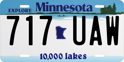 MN license plate 717UAW