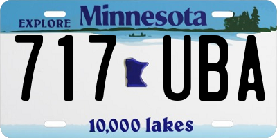 MN license plate 717UBA