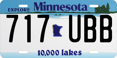 MN license plate 717UBB