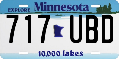 MN license plate 717UBD