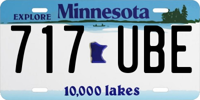 MN license plate 717UBE