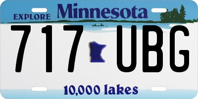 MN license plate 717UBG