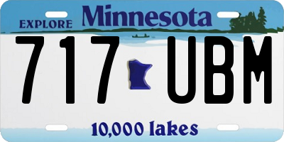 MN license plate 717UBM