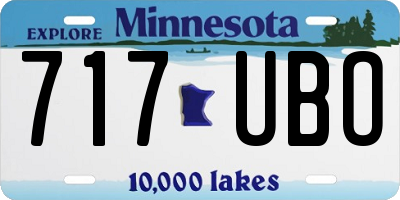 MN license plate 717UBO