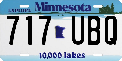 MN license plate 717UBQ