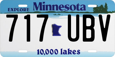 MN license plate 717UBV