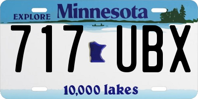 MN license plate 717UBX