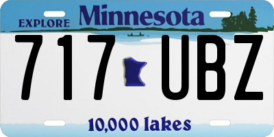 MN license plate 717UBZ