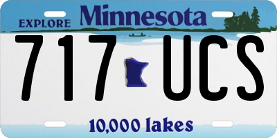 MN license plate 717UCS