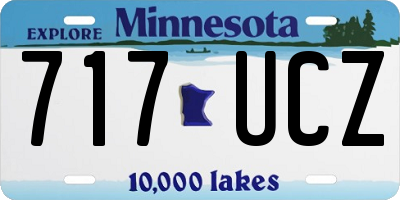 MN license plate 717UCZ