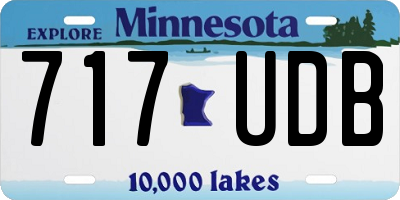 MN license plate 717UDB