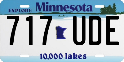 MN license plate 717UDE
