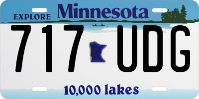 MN license plate 717UDG