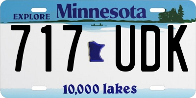MN license plate 717UDK