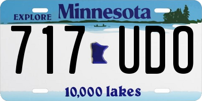 MN license plate 717UDO