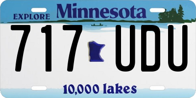 MN license plate 717UDU