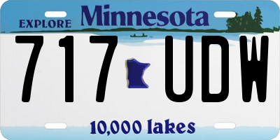 MN license plate 717UDW