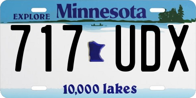 MN license plate 717UDX