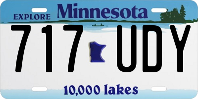 MN license plate 717UDY