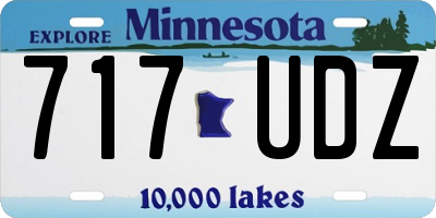 MN license plate 717UDZ