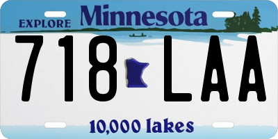 MN license plate 718LAA