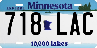 MN license plate 718LAC