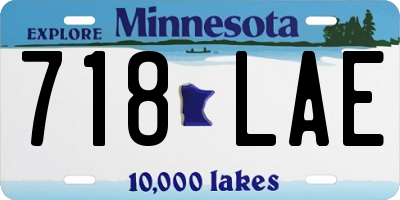 MN license plate 718LAE