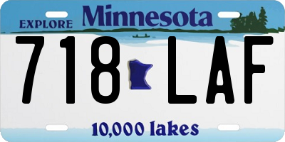 MN license plate 718LAF