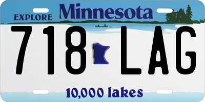 MN license plate 718LAG