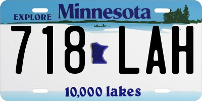 MN license plate 718LAH