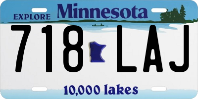 MN license plate 718LAJ