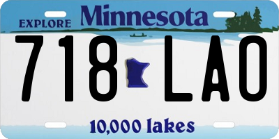 MN license plate 718LAO