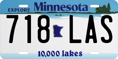 MN license plate 718LAS