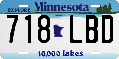MN license plate 718LBD