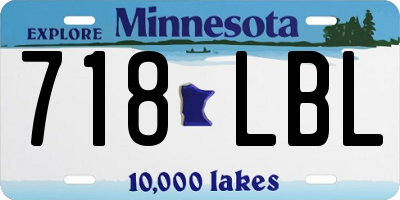 MN license plate 718LBL