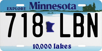 MN license plate 718LBN