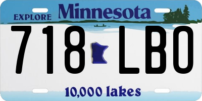 MN license plate 718LBO
