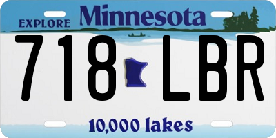 MN license plate 718LBR