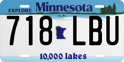 MN license plate 718LBU