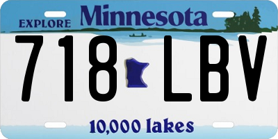 MN license plate 718LBV